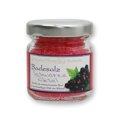 Bath salt 60g in a glass jar, Black currant 