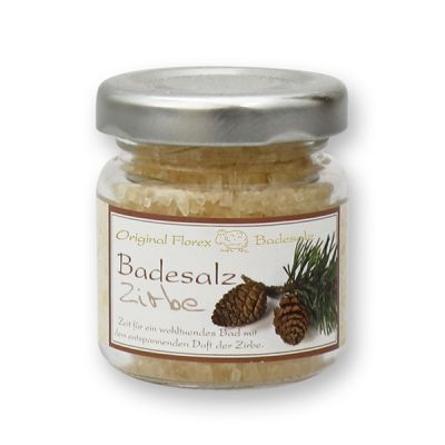 Bath salt 60g in a glass jar, Swiss pine 