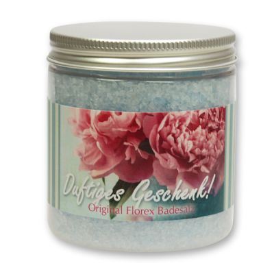 Bath salt 300g in a container "Duftiges Geschenk", Forget-me-not 
