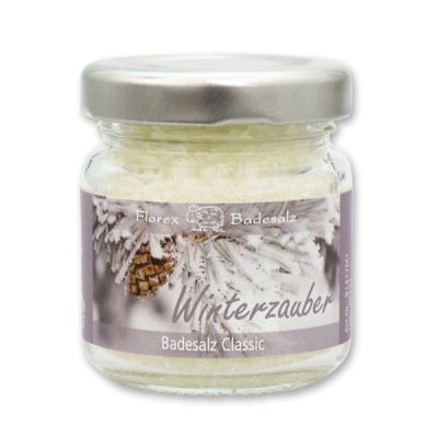 Bath salt 60g in a glass jar "Winterzauber"., Classic 