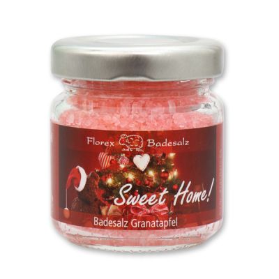 Bath salt 60g in a glass jar "Sweet Home", Pomegranate 