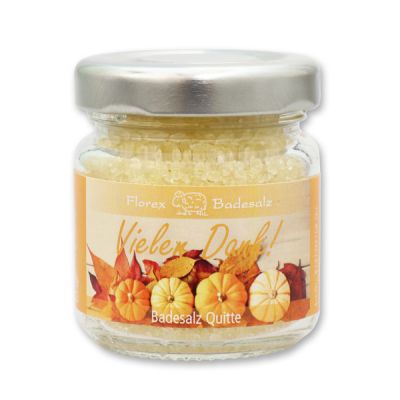 Bath salt 60g in a glass jar "Vielen Dank", Quince 