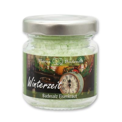 Bath salt 60g in a glass jar "Winterzeit", Verbena 