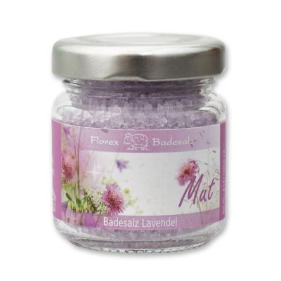 Bath salt 60g in a glass jar "Mut", Lavender 