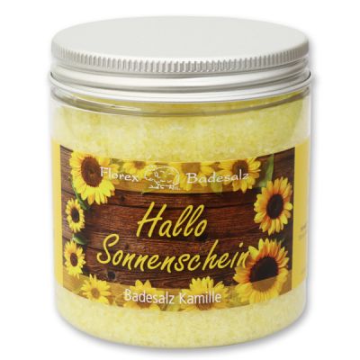 Bath salt 300g in a container "Hallo Sonnenschein", Chamomile 