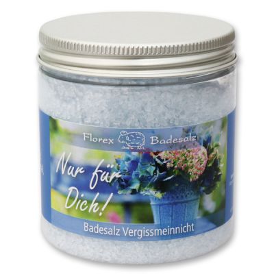 Bath salt 300g in a container "Nur für Dich", Forget-me-not 