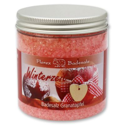 Bath salt 300g in a container "Winterzeit", Pomegranate 