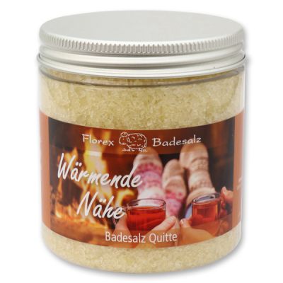 Bath salt 300g in a container "Wärmende Nähe", Quince 