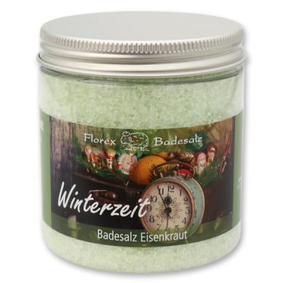 Badesalz 300g in der Dose "Winterzeit", Eisenkraut 