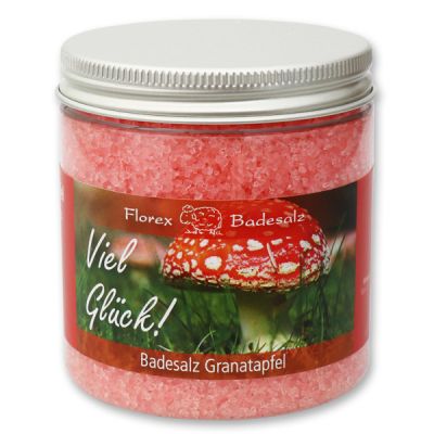 Bath salt 300g in a container "Viel Glück", Pomegranate 
