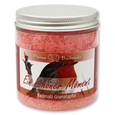 Bath salt 300g in a container "Ein schöner Moment", Pomegranate 