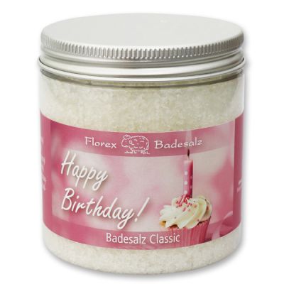 Badesalz 300g in der Dose "Happy Birthday", Classic 