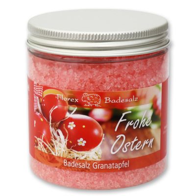 Bath salt 300g in a container "Frohe Ostern", Pomegranate 