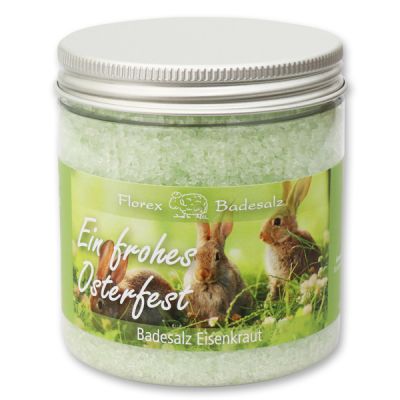 Bath salt 300g in a container "Ein frohes Osterfest", Verbena 