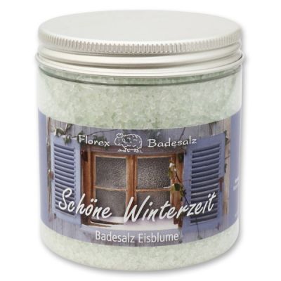 Bath salt 300g in a container "Schöne Winterzeit", Ice flower 