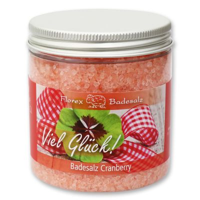Bath salt 300g in a container "Viel Glück", Cranberry 