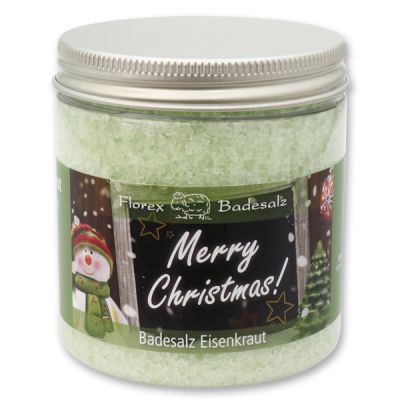 Badesalz 300g in der Dose "Merry Christmas", Eisenkraut 