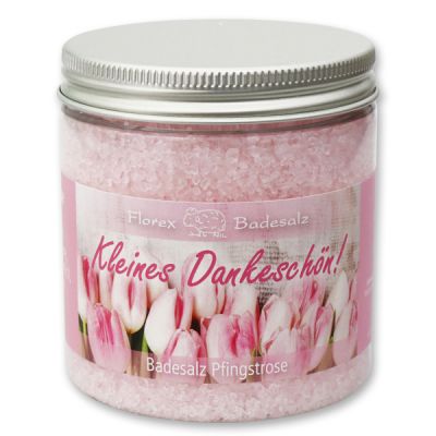 Bath salt 300g in a container "Kleines Dankeschön", Peony 