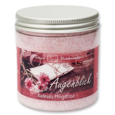 Bath salt 300g in a container "Augenblick", Peony 