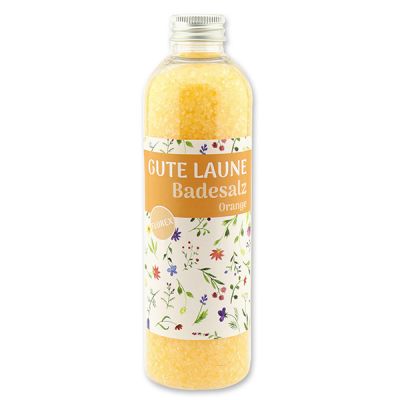 Badesalz 320g in der Flasche "Gute Laune", Orange 