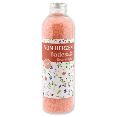 Bath salt 320g in a bottle "Von Herzen", Pomegranate 