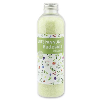 Bath salt 320g in a bottle "Entspannung", Olive oil 