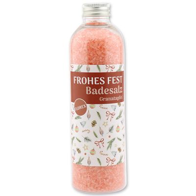 Bath salt 320g in a bottle "Frohes Fest", Pomegranate 