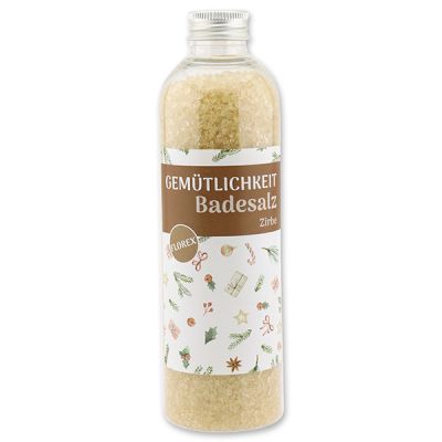 Bath salt 320g in a bottle "Gemütlichkeit", Swiss Pine 