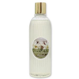 Shower- & foam bath with organic sheep milk 330ml in the bottle, Edelweiss 