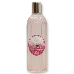 Shower- & foam bath with organic sheep milk 330ml in the bottle, Rose Diana 