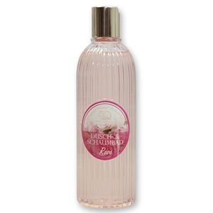 Dusch- & Schaumbad mit biologischer Schafmilch 330ml in der Flasche, Rose Diana 