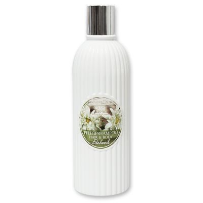 Pflegeshampoo Hair&Body mit biologischer Schafmilch 330ml in der Flasche, Edelweiß 