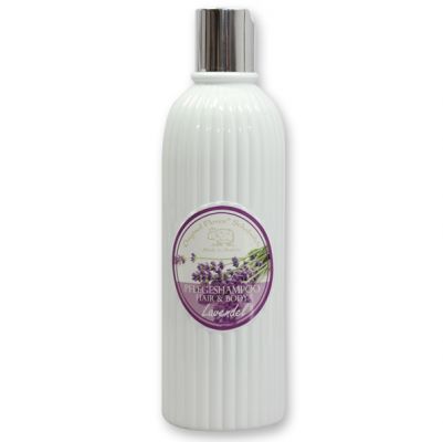 Pflegeshampoo Hair&Body mit biologischer Schafmilch 330ml in der Flasche, Lavendel 