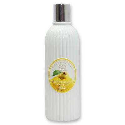 Pflegeshampoo Hair&Body mit biologischer Schafmilch 330ml in der Flasche, Quitte 