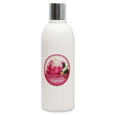 Pflegeshampoo Hair&Body mit biologischer Schafmilch 330ml in der Flasche, Pfingstrose 
