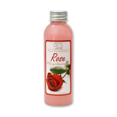 Shampoo hair&body with organic sheep milk 75ml, Rose red 