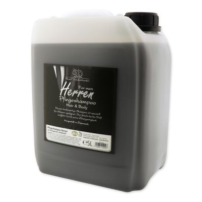 Shampoo hair&body with organic sheep milk refill 5L in a canister, For men 