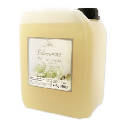 Shampoo hair&body with organic sheep milk refill 5L in a canister, Christmas rose white 