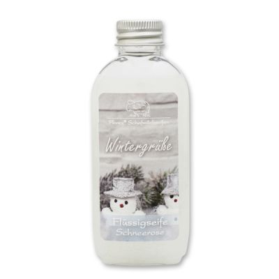 Liquid sheep milk soap 75ml "Wintergrüße", Christmas rose white 