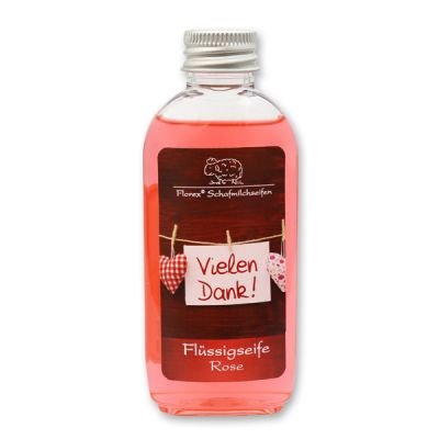 Liquid sheep milk soap 75ml "Vielen Dank", Rose 