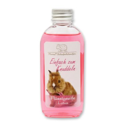 Liquid sheep milk soap 75ml "Einfach zum Knuddeln", Lotus 