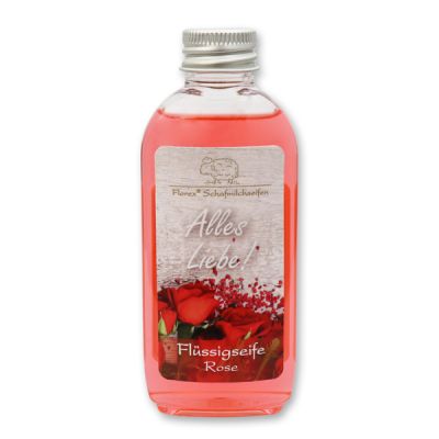 Flüssigseife mit Schafmilch 75ml "Alles Liebe", Rose 