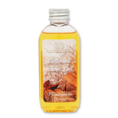 Liquid sheep milk soap 75ml "Winterzeit, schöne Zeit", Orange 