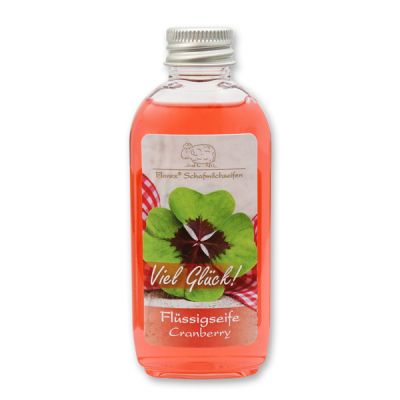 Liquid sheep milk soap 75ml "Viel Glück", Cranberry 