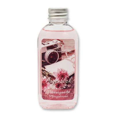 Liquid sheep milk soap 75ml "Augenblick", Peony 