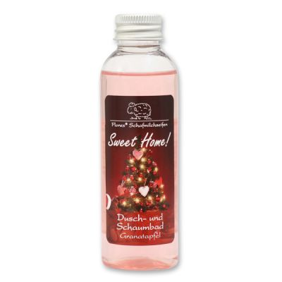 Shower- and foam bath with sheep milk 75ml "Sweet Home", Pomegranate 