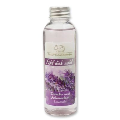 Shower- and foam bath with sheep milk 75ml "Fühl dich wohl", Lavender 