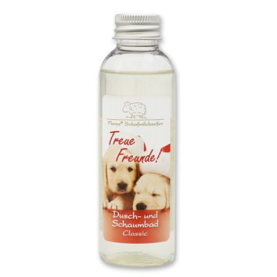 Shower- and foam bath with sheep milk 75ml "Treue Freunde", Classic 