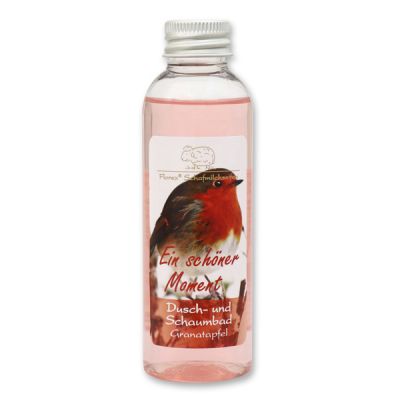 Shower- and foam bath with sheep milk 75ml "Ein schöner Moment", Pomegranate 