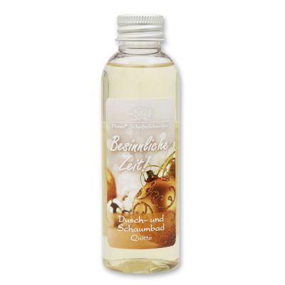 Shower- and foam bath with sheep milk 75ml "Besinnliche Zeit", Quince 